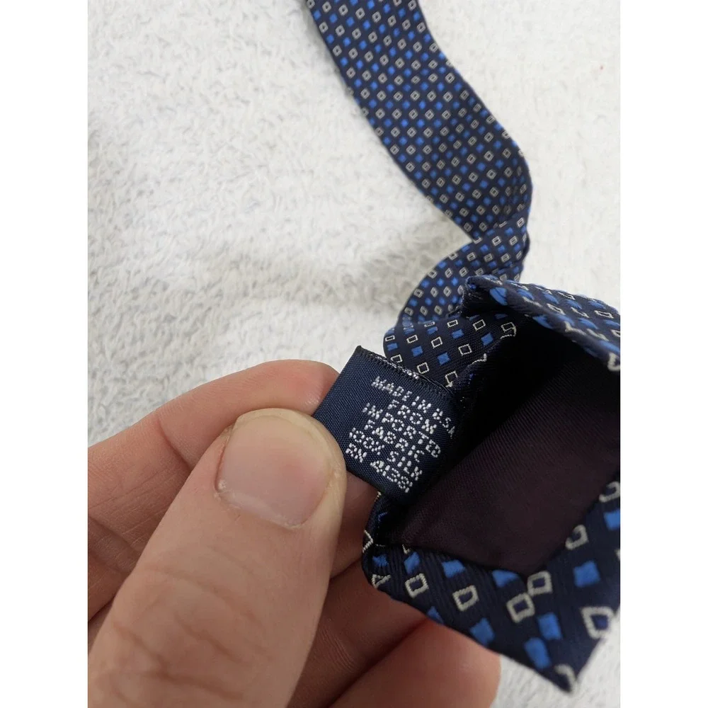 Polo Ralph‎ Lauren Tie Blue Polka Dot 100% Silk 4x55 Designer Formal Vintage